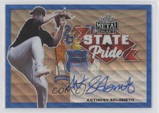 2021 Leaf Metal Draft State Pride Blue Wave 14/20 Anthony Solometo Auto 9cf