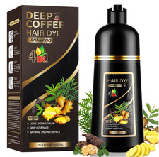 Shampoo Para Cubrir Canas Cabello Dark Coffee Hierbas Naturales Brillo 500ml New