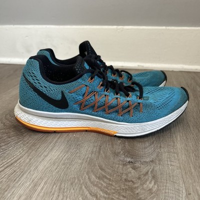 Nike Air Zoom Pegasus 32 Sneakers Mens 8 Aqua Orange Running Shoes 749340-400