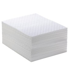 Spill Absorbent Pads 15" x 20" Heavyweight Oil Absorbing Mats,White Absorbing...