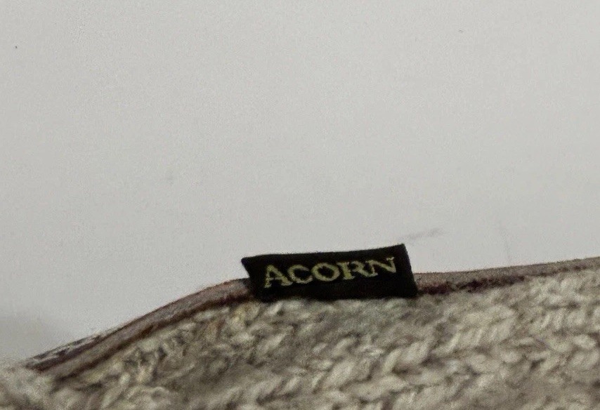 SAOLA Calzini ciabatte uomo misto lana ghianda 12 13 avena e suola in pelle marrone