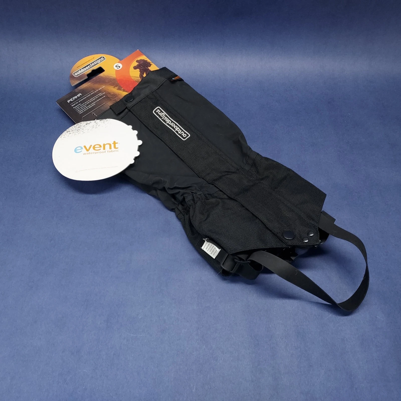 Outdoor Designs Perma eVent Gaiters Front Zip, Storm Flap, Lace Hook Black Small
Opens in a new wind