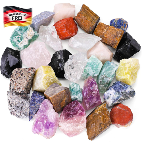 HAKACC 1300G Kristalle Heilsteine Set, 30-35 Stück Grobe Madagaskar Stein Mix Wa