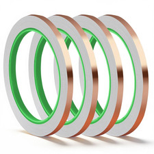 4 Roll Copper Foil Tape 1/4Inch X 196.8FT Double-Sided Conductive Copper Tape