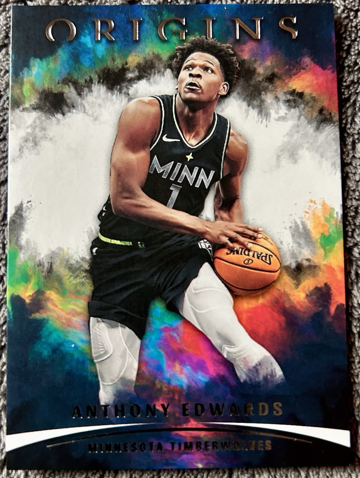 2021-22 Panini Donruss Anthony Edwards Origins #16 Timberwolves