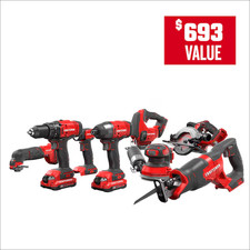 CRAFTSMAN 20V MAX 8-Tool Power Tool Combo Kit...