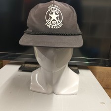 Schwarze Texas Ranger verstellbare Kappe.