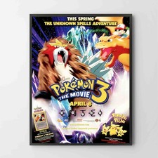 Póster Pokemon 3 La Película Nintendo Premium Brillante Sin Marco Póster Impresión G2027