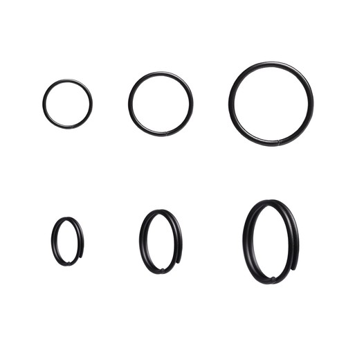 200pcs 8mm Mini Split Jump Ring with Double Loops Small Round Metal Black - Picture 6 of 8