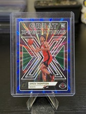 2023-24 Donruss Great X-Pectations 14 RC Amen Thompson Blue Green Laser Holo /35