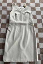White Bridal shower dress wedding floral lace sleeveless - Ann Taylor 8