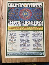 SIERRA NEVADA WORLD MUSIC FESTIVAL 2003 poster Wailers Prince Buster ORIG