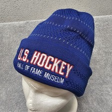 US HOCKEY HOF Museum Beanie Hat New Era Knit WINTER HAT Toque Fleece Lined OSFM