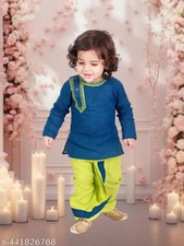 Kids kurta set for boys cotton kurta set festive wear Cotton Dhoti Set