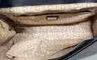 Guess Black Grey Monogram Canvas Satchel Crossbody Bag Silver Hardware — photo 4