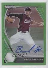 2021 Panini Prizm Draft Picks Lime Green 4/23 Brock Selvidge #PDP92 Auto nd3