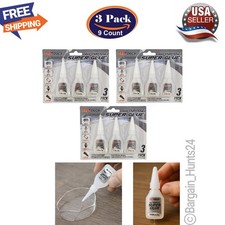 9Ct. Super Glue All purpose Quick Drying Super Strong Adhesive Fix Pack of 3 