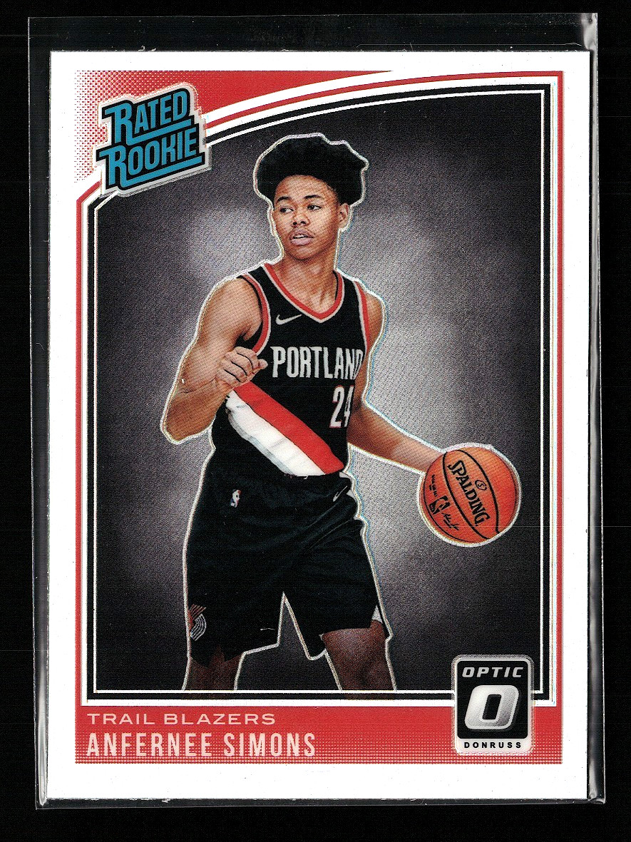 2018-19 Donruss Optic Holo #186 Anfernee Simons Trail Blazers RC NICE