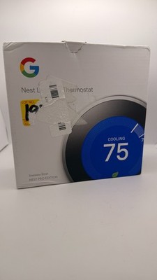 Google Nest Learning Thermostat PRO Edition   Stainless Steel   Smart WiFi Th
