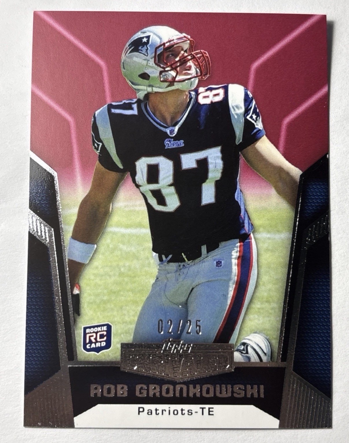 2010 Topps Unrivaled RED #112 Rob Gronkowski GRONK Rookie /25