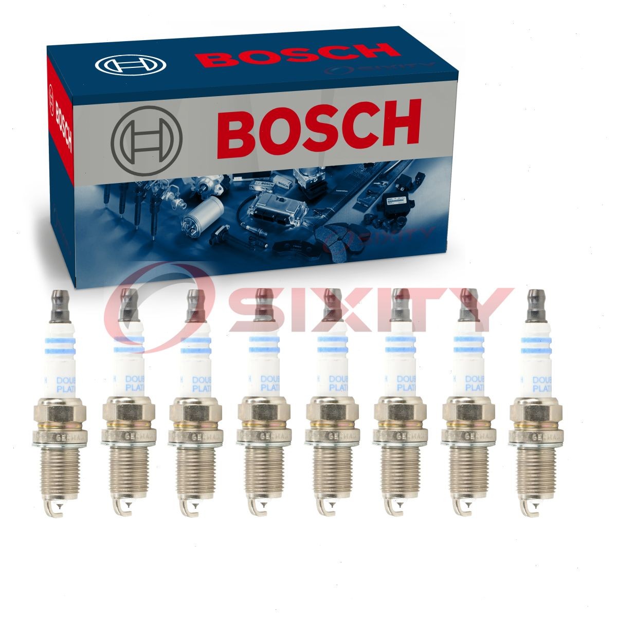 8 pc Bosch Double Platinum Spark Plugs for 1986-1987 Buick Regal 5.0L V8 gg