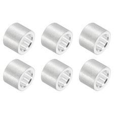 6Pcs Aluminum Spacer 5/16"OD x 3/16"ID x 1/4"Length Round Spacer Silver Tone