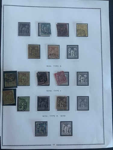 LOT DE TIMBRES SAGE, BLANC, MOUCHON