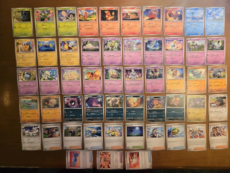 Pokémon Paldean Fates Common Uncommon Non Holo Rare Lot 53 Cards M Set Builder