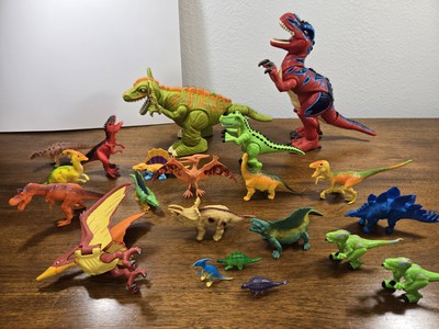 21pc Imaginext+ Dinosaur Dilophosaurus Roaring Walking T-Rex Stegosaurus TESTED!