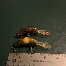 Lot Of 2 Rebel Crawfish Lures,  painted by Fallcreek Lures LLC.