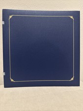 Creative Memories 12x12  Album  15 Pages Open Spine Royal Blue Gold Trim