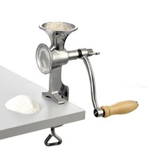 bhuuno Hand Crank Grain Mill Table Clamp Manual Grain Grinder for Wheat Coffee
