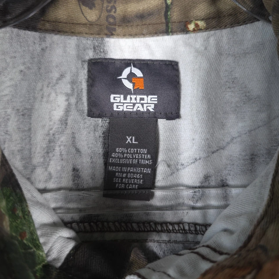 Guide Gear Shirt Mens XL Mossy Oak Break Up Camo Camouflage Hunting Heavyweight - Image 3 of 4