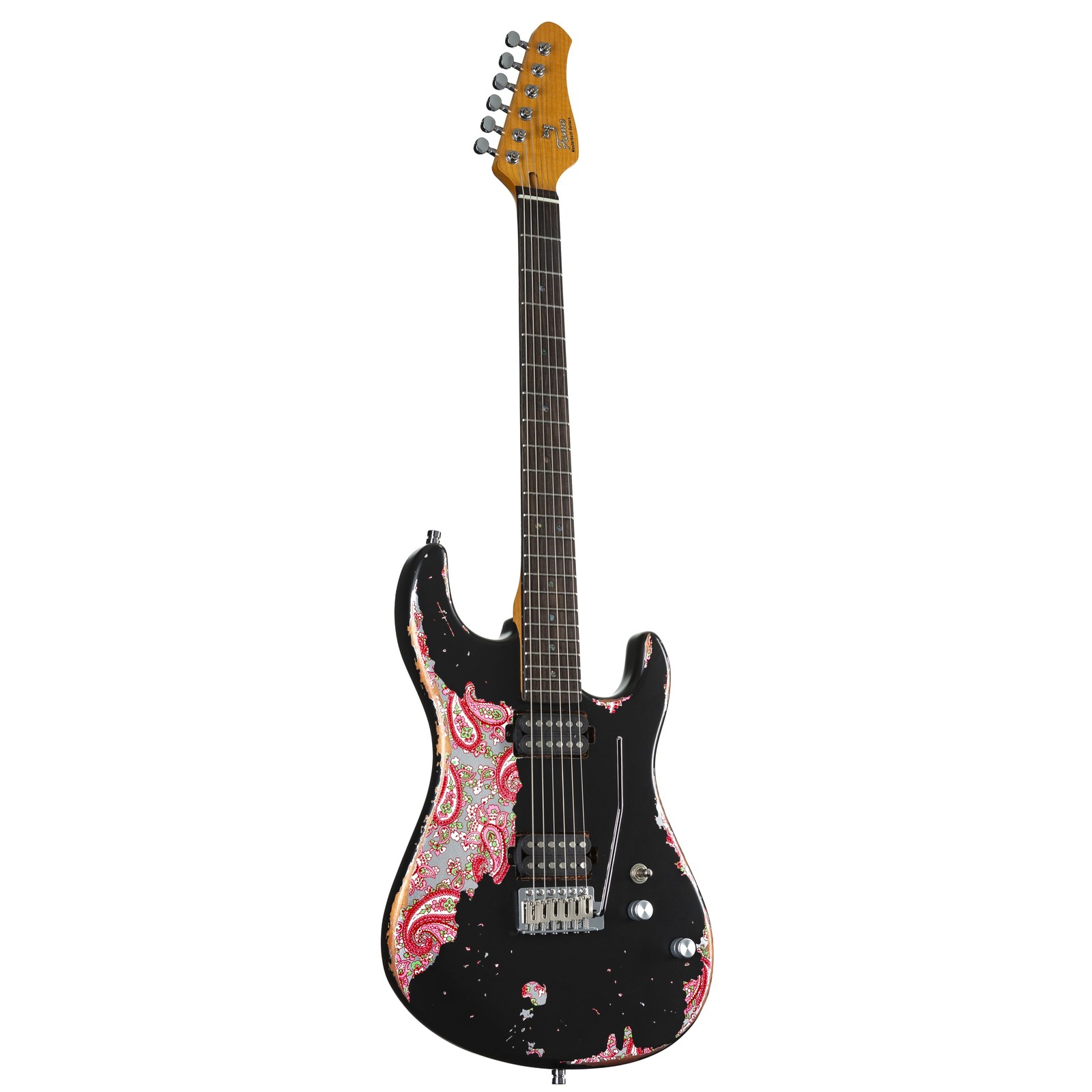 Fame Custom ST RW Worn Licorice over Paisley - E-Gitarre 125590₽