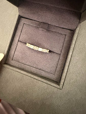 Vera Wang LOVE PT950 Platinum 0.95ct Princess Diamond Halo Ring Size P 1/2