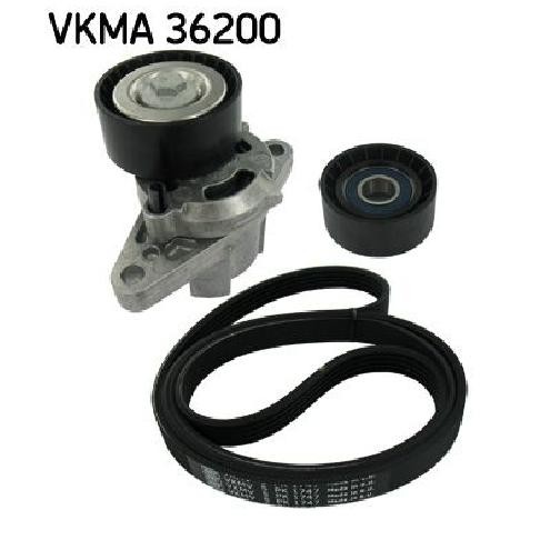 Keilrippenriemensatz FüR Nissan Kubistar X76 1.6 03 Bis 09 SKF 0149973392 K7M710-image
