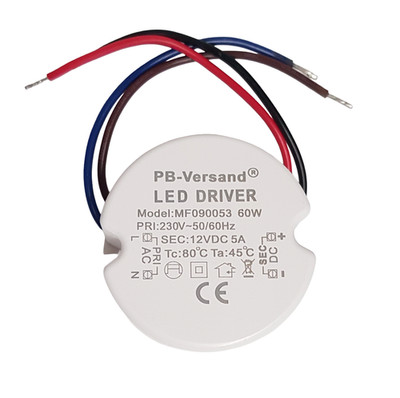 LED Trafo 60W 12V rund  DC Transformator Netzteil rund 60 Watt elektronisch