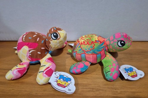 Pop Art Soft 5” Sea Turtle Mini Bean Bag Plush HOPE And SUNDAE Turtles Tags