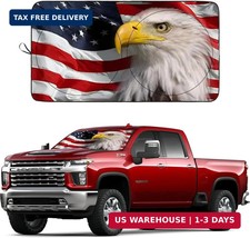 Windshield Sun Shade New American Eagle Flag USA Patriotic Design - Folding Car