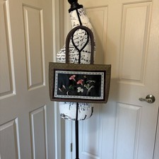 Vintage Chinese Silk Embroidered Tote Bag