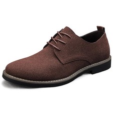 Men's Casual Leather Walking Shoes Comfortable Durable Formal Flats Dress Shoes