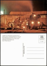 Verkehr & Eisenbahn Dampflok auf Drehscheibe Bahnhof Halberstadt 1991