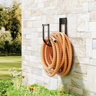 Garden Hose Holder Wall Mount - Metal Water Hose Hanger for Outside, Durable Hoo