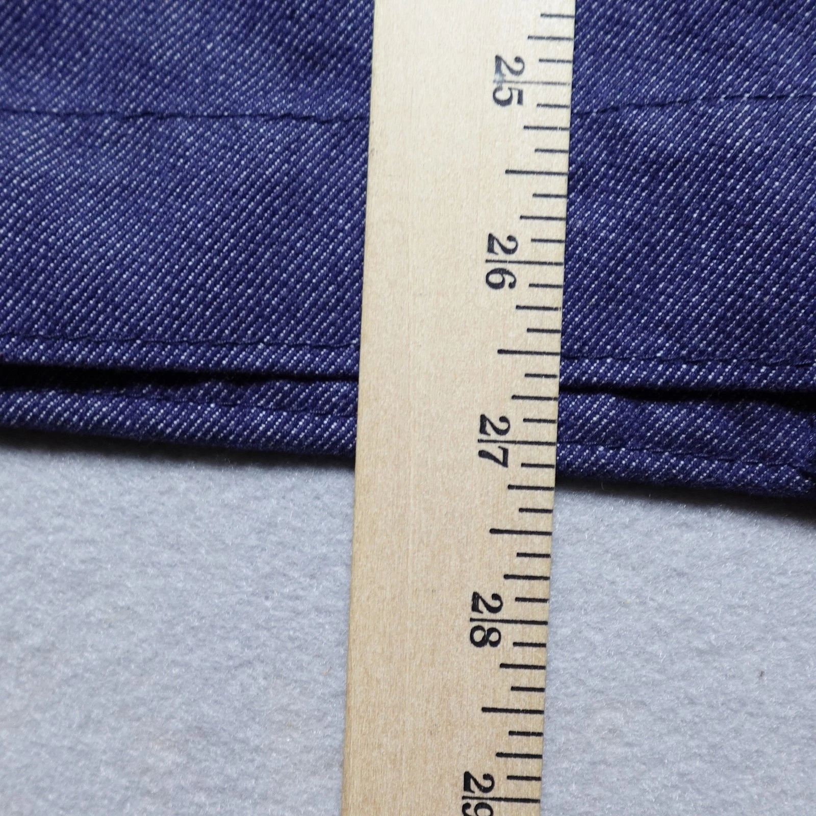 Le Laboureur Vest Mens XL Purple Denim DIY Wavves Punk Rock Patch Zip Front - product detail image 8