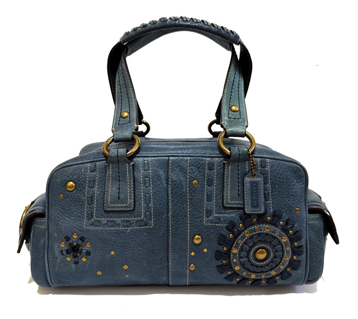 RARE Coach Ltd Ed Vintage Y2K Soho Mia Ink Blue Denim Tote Bag