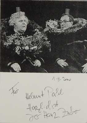 Autogramm deutscher Theater- und TV Schauspieler Heinz Zuber (122166)