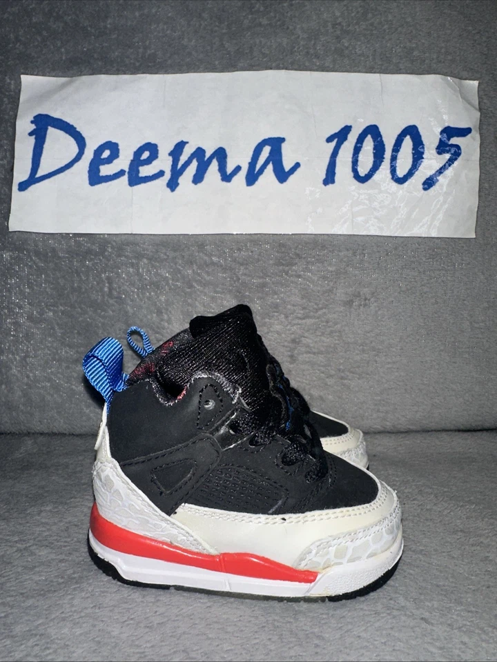 Toddler Air Jordan Spizike Shoes ‘Black/Blue-Infrared’ 317700 002 - Size 2C - Image 2 of 4