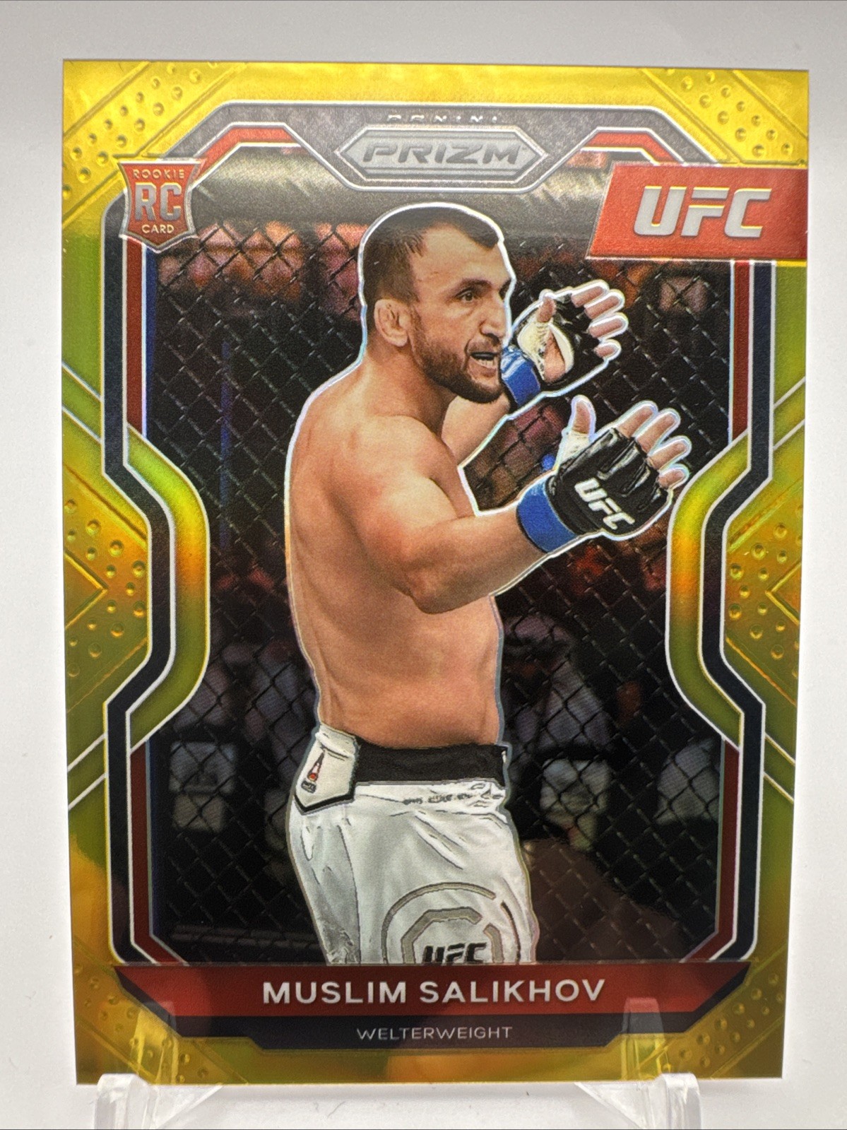 Muslim Salikhov 2021 Prizm Gold 4/10 RC UFC - 1198