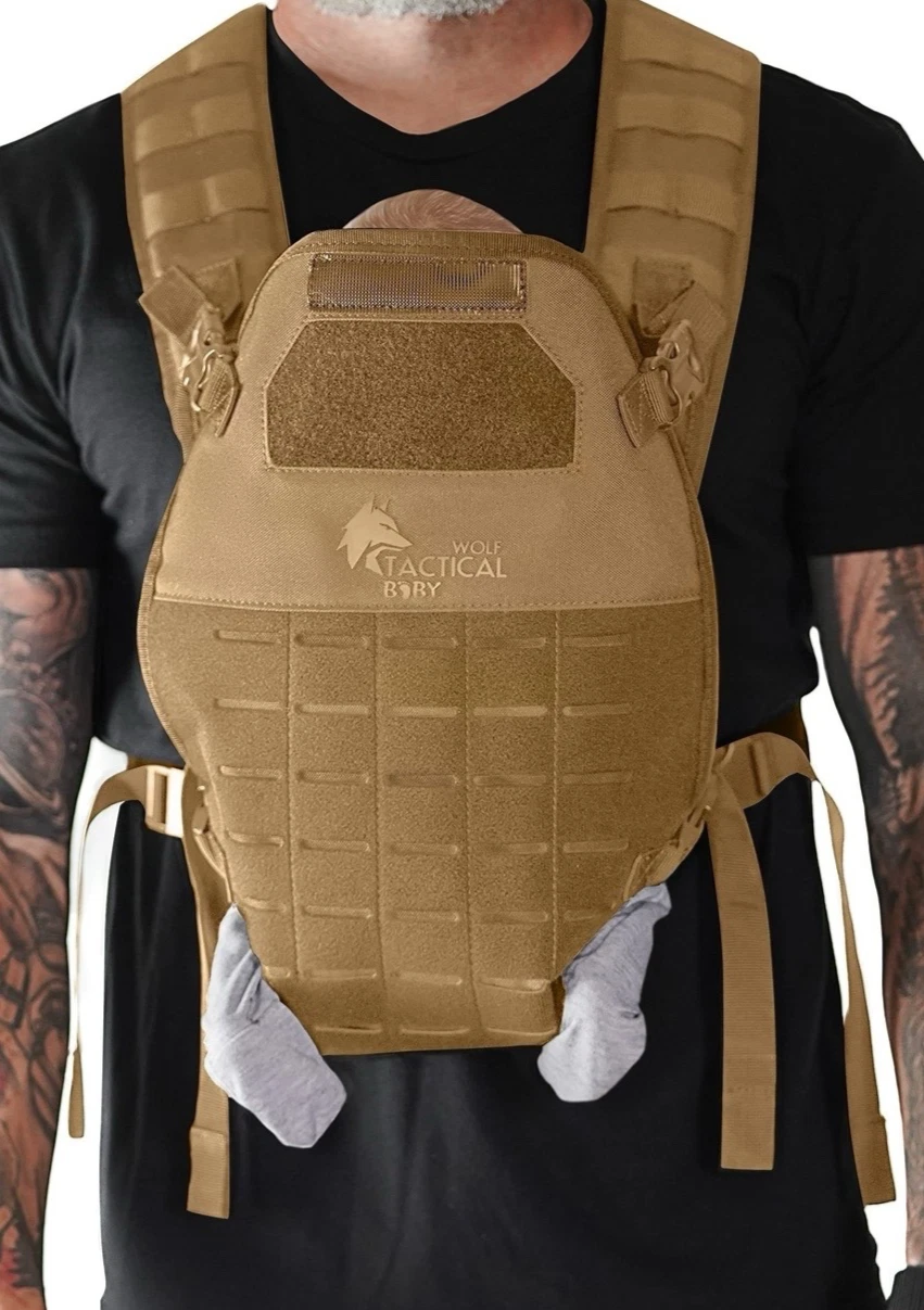 New Wolf Tactical Toddler Baby Carrier Gear for Men Dad Military Tan