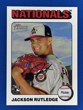 2024 Topps Heritage High Number #660 Jackson Rutledge White Border RC Rookie 